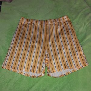 Striped biker shorts